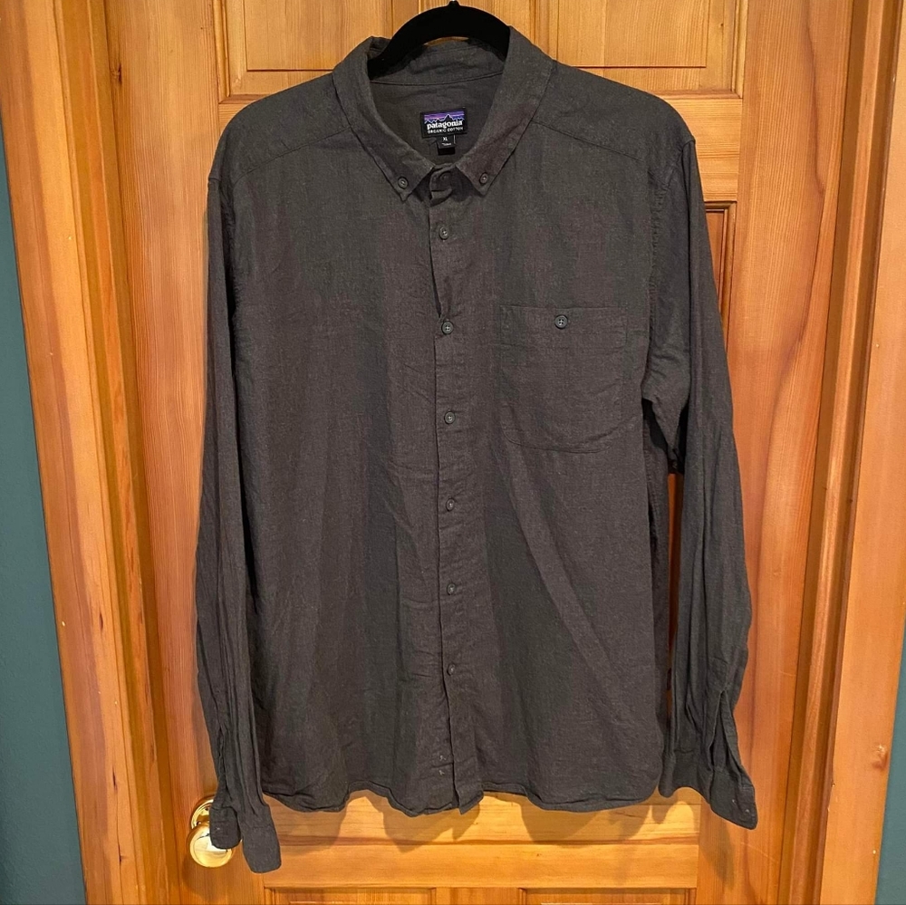 Patagonia Vjosa River Pima Long-Sleeve Cotton Button Down Shirt - Men's XL